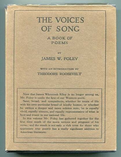 Item #13169 The Voices of Song, A Book of Poems. James Foley.