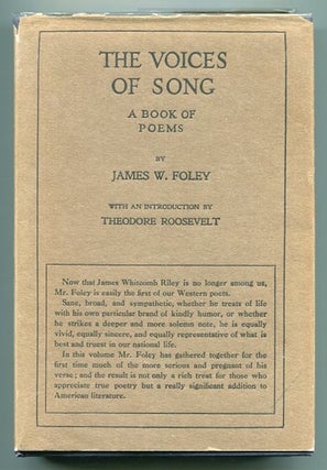 Item #13169 The Voices of Song, A Book of Poems. James Foley