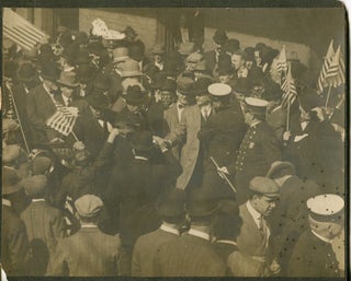 Item #13781 Theodore Roosevelt Photograph / Campaigning In 1912. Somewhere along the Bull Moose...