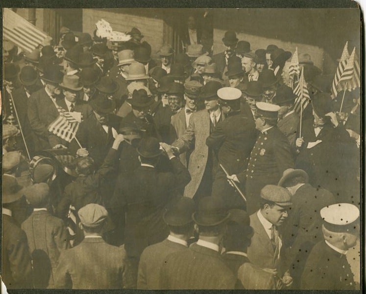 Item #13781 Theodore Roosevelt Photograph / Campaigning In 1912. Somewhere along the Bull Moose Campaign Trail