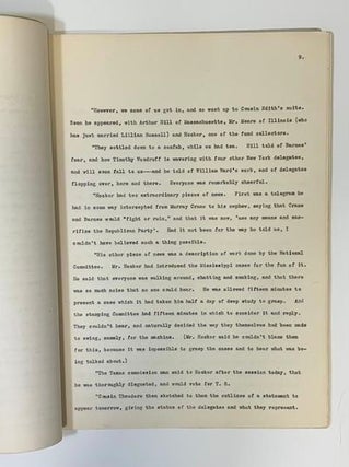 Account of Republican Convention 1912