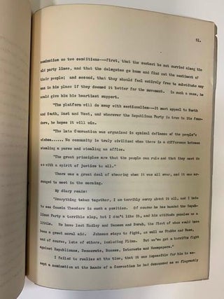 Account of Republican Convention 1912