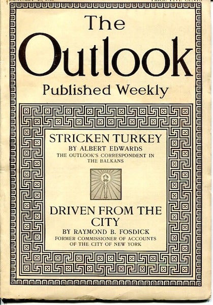 Item #14449 An Achievement For Humanity. Outlook Magazine. January 18, 1913. Theodore Roosevelt.