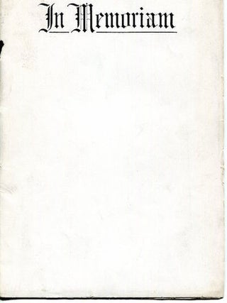 Item #14918 In Memoriam; Citizens Memorial Meeting in honor of Theodore Roosevelt; Auditorium,...