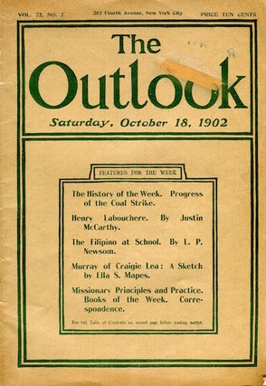 Item #15298 The Progress of the Coal Strike; Outlook October 18, 1902. Theodore Roosevelt