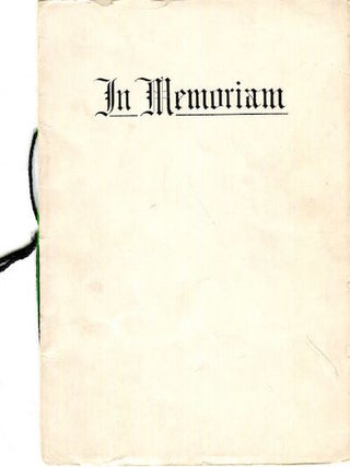 Item #16623 In Memoriam; Citizens' Memorial Meeting in honor of Theodore Roosevelt,...