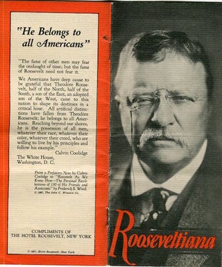 Item #16786 Rooseveltiana. Roosevelt Hotel