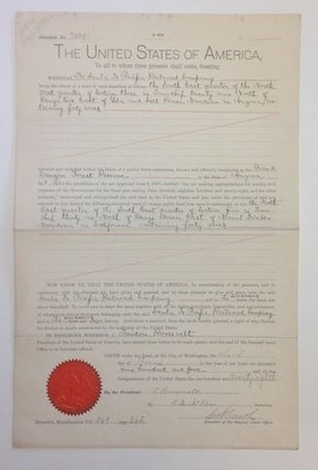 Item #16809 Theodore Roosevelt. Document Signed With A Secretarial Signature. U. S. Government /...