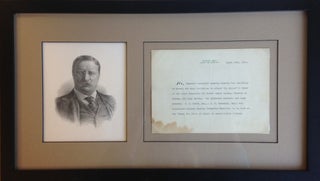 Item #16960 A Typed Letter, Unsigned, with a Holograph Addition. Theodore Roosevelt