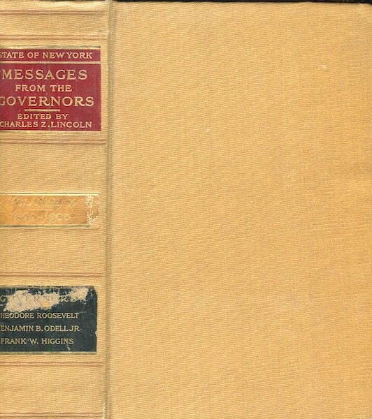 Item #17519 State Of New York; Messages Of The Governors. Volume X, only;. Charles Z. Lincoln.