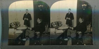 Item #17568 Stereoview Of President Roosevelt Dictating Instructions To His Secretary William...