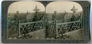 Item #17579 Stereoview Grave Of Lt. Quentin Roosevelt Buried By Germans Where He Fell. Theodore...