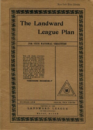 Item #17650 The Landward League Plan For True National Greatness No. 1. R. G. E