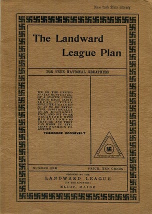 Item #17650 The Landward League Plan For True National Greatness No. 1. R. G. E