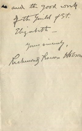 Item #19021 Richard Pearson Hobson, (Als) Autographed letter, signed. Richard Pearson Hobson