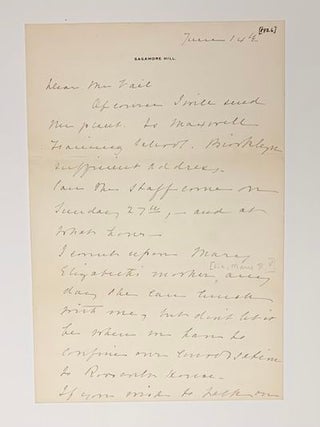 Item #19500 Autograph letter, signed, Edith Kermit Roosevelt