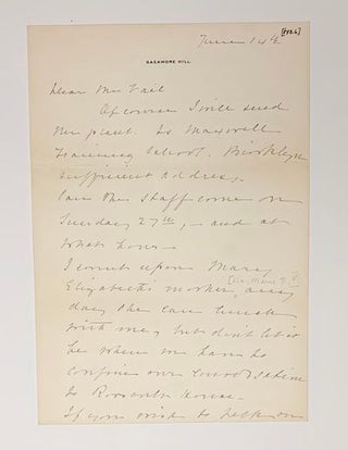 Item #19500 Autograph letter, signed, Edith Kermit Roosevelt
