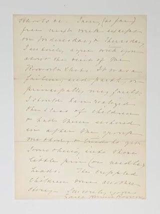 Autograph letter, signed,